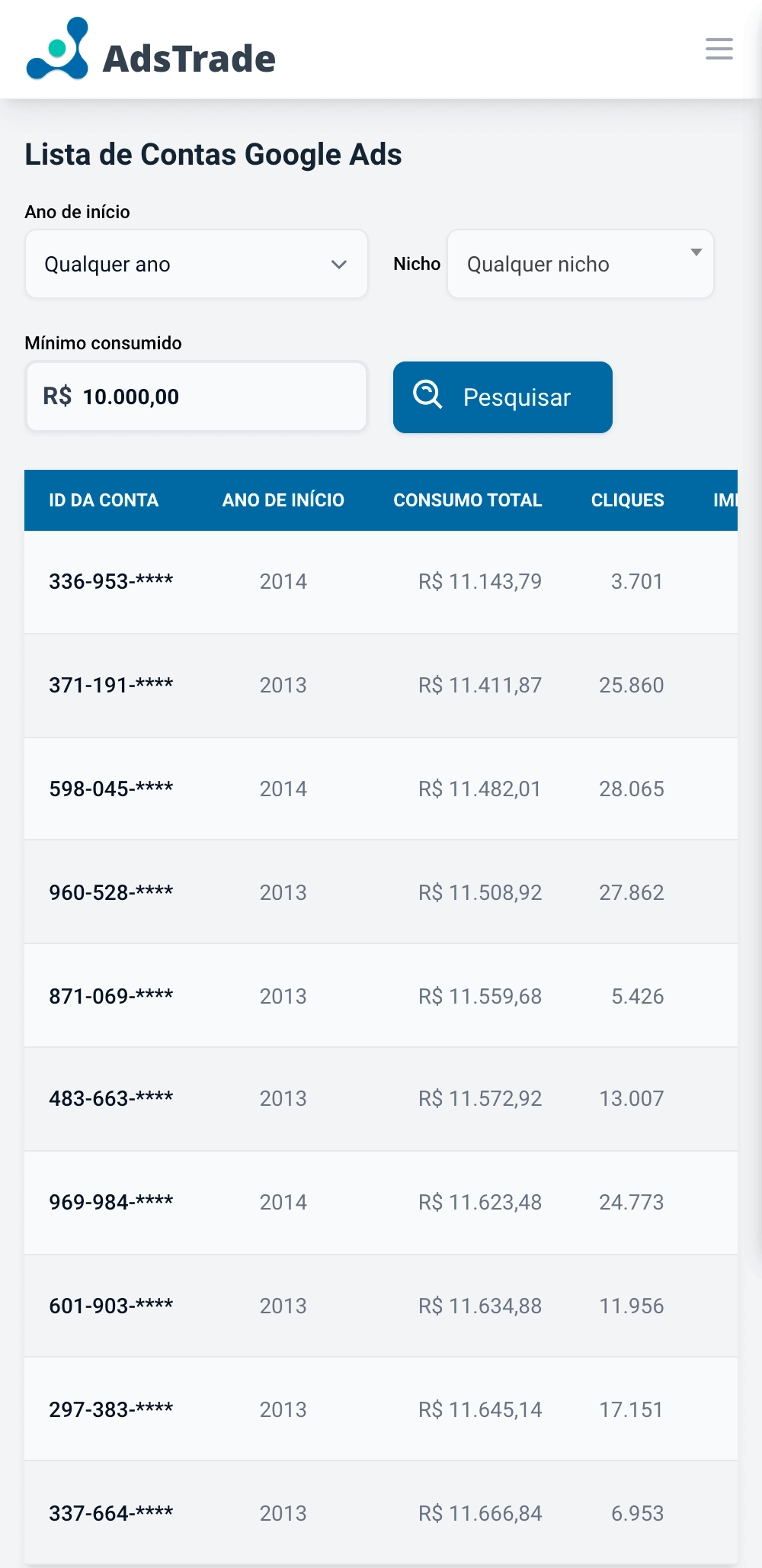 Plataforma AdsTrade Mobile